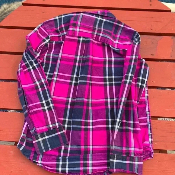 Gymboree 100% cotton, button down, plaid shirt - Picture 2 of 4